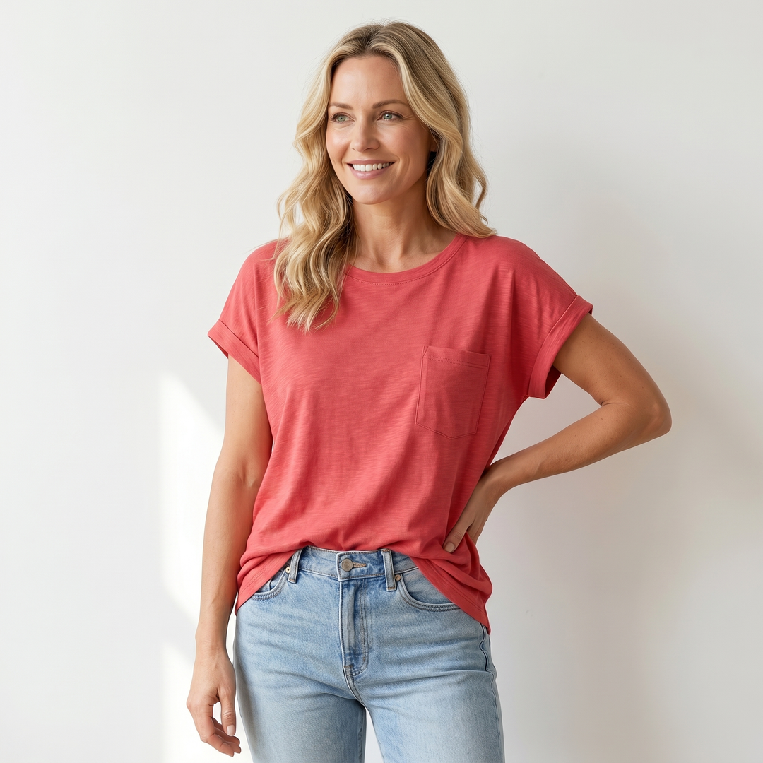 Elena | Cotton Breathable Shirt Casual Everyday Short Sleeve Top