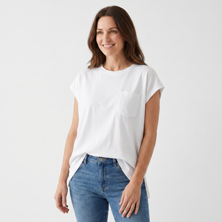Elena | Cotton Breathable Shirt Casual Everyday Short Sleeve Top