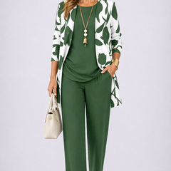 Seraphine 3-Piece Set in Green and White