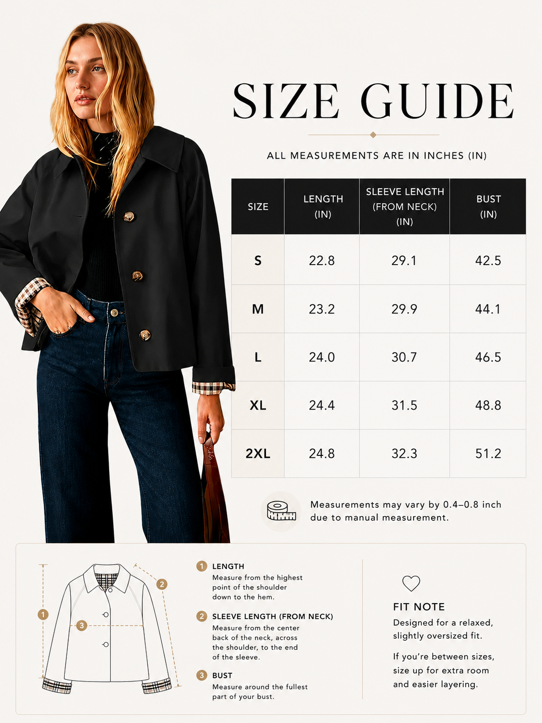 Cecil | Classic Cropped Trench Jacket