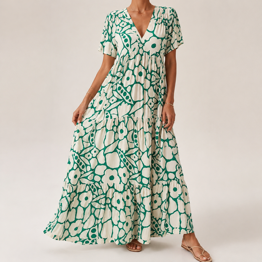 Olivia | Bohemian Printed Dress
