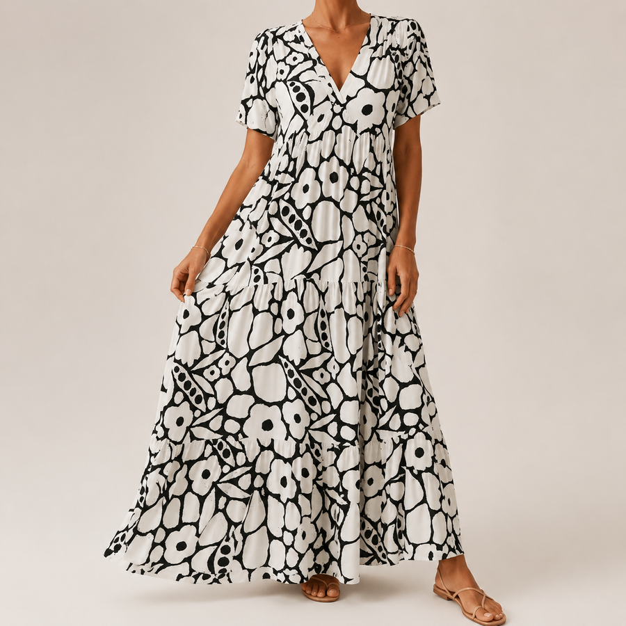 Olivia | Bohemian Printed Dress