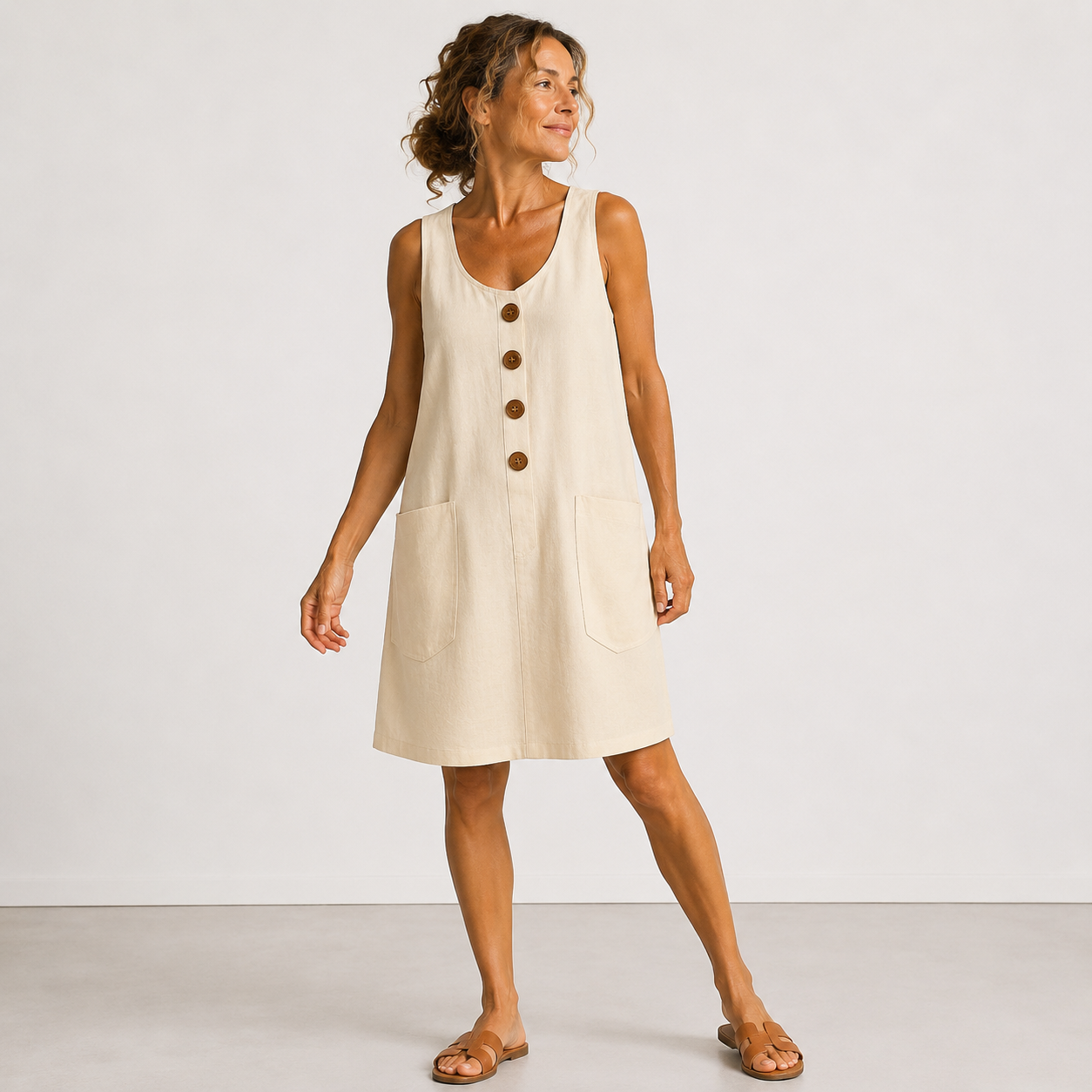 Macey | Cotton Linen Summer Dress