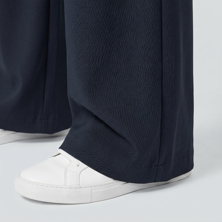 Nora | Woven Work Pants – High-Waist Wide-Leg