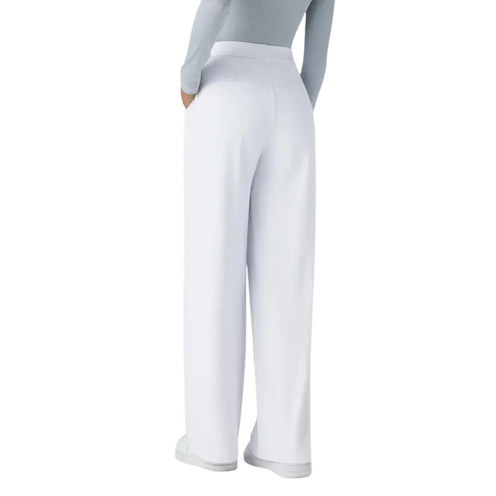 Nora | Woven Work Pants – High-Waist Wide-Leg