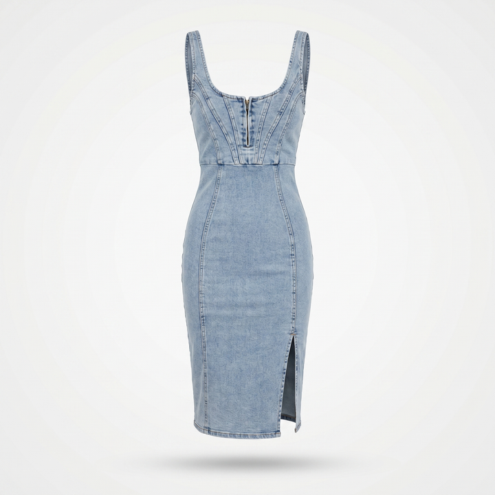 Tessa | Denim Dress – Slim-Fit with Adjustable Straps