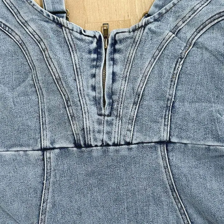 Tessa | Denim Dress – Slim-Fit with Adjustable Straps
