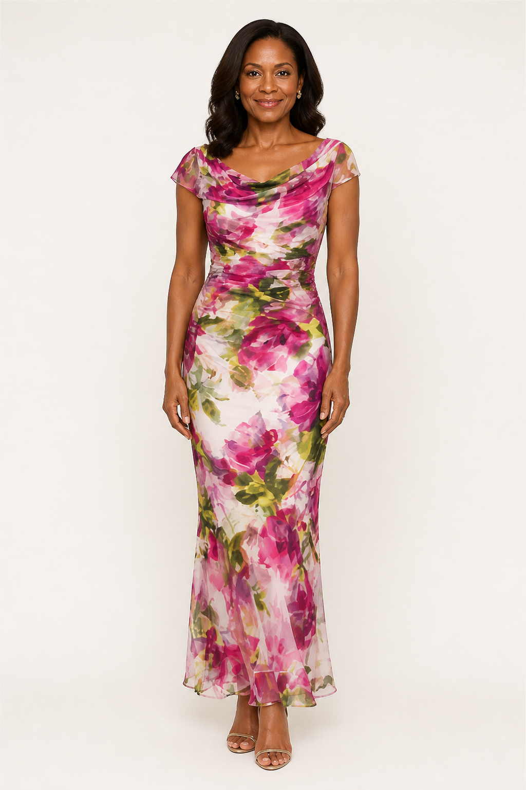 Floral Off-Shoulder Maxi Dress