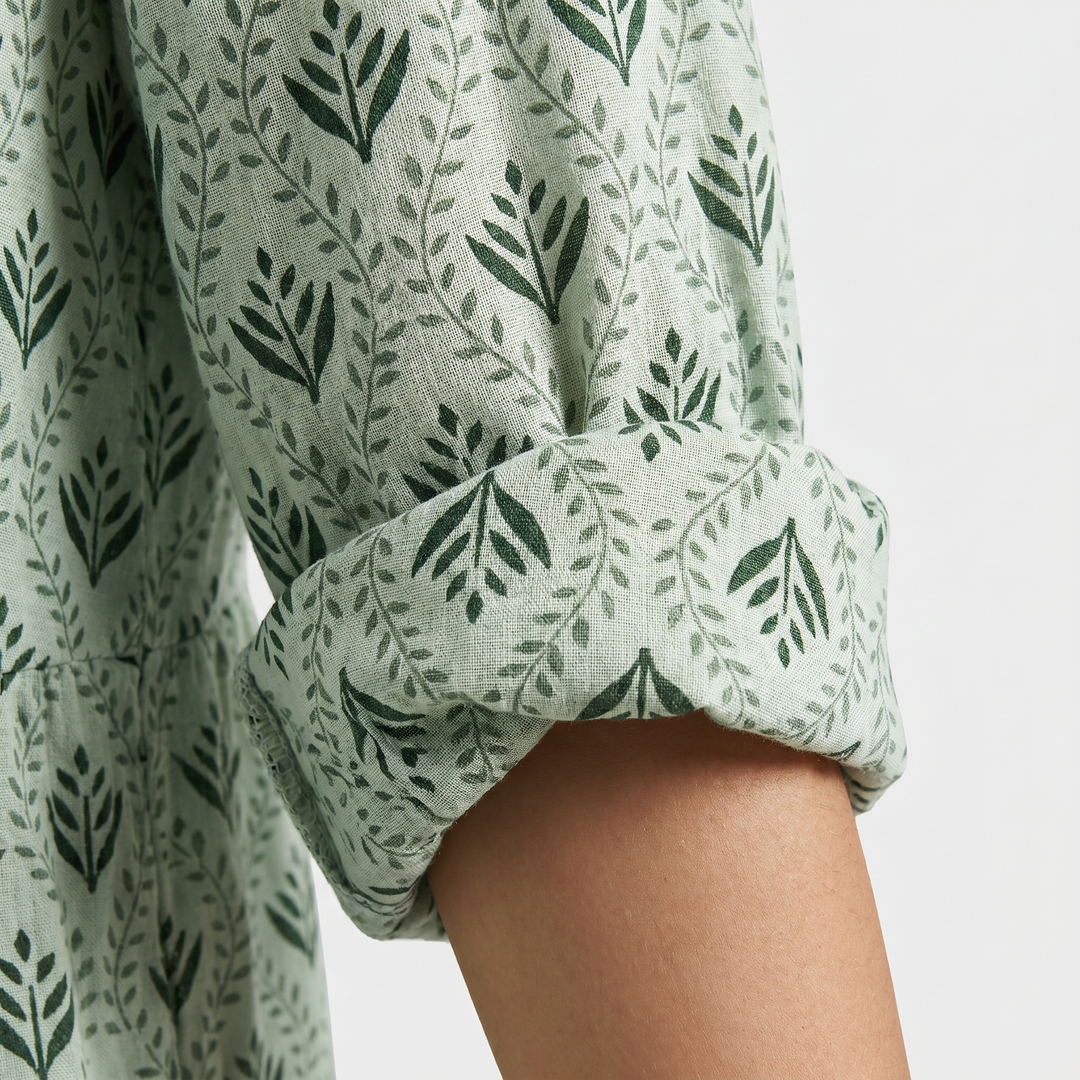 Maisie | Floral Cotton Beach Maxi Dress with Tiered V-neck