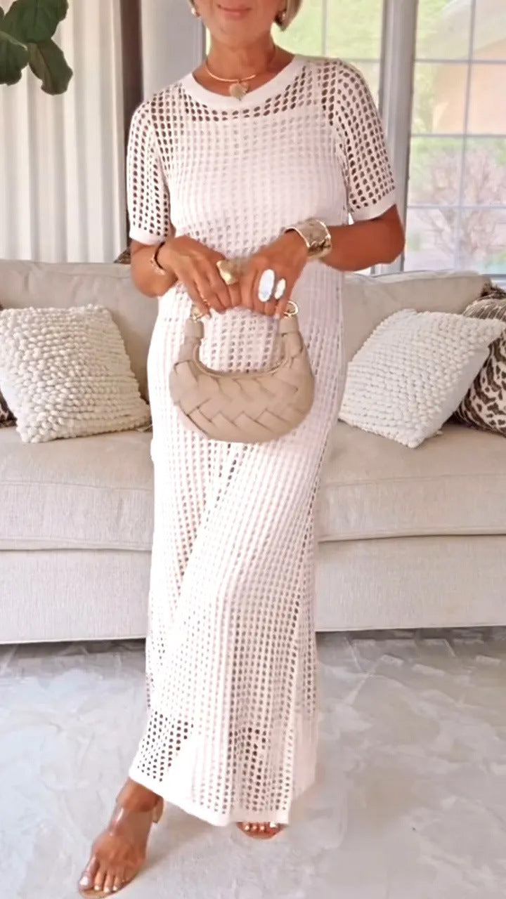 Evelyn | Flowing Long Knit Maxi Dress