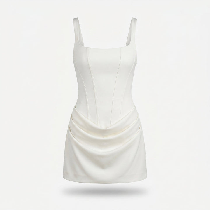 Giselle | Form-Fitting Mini Dress – Bustier Bodice and Gathered Skirt