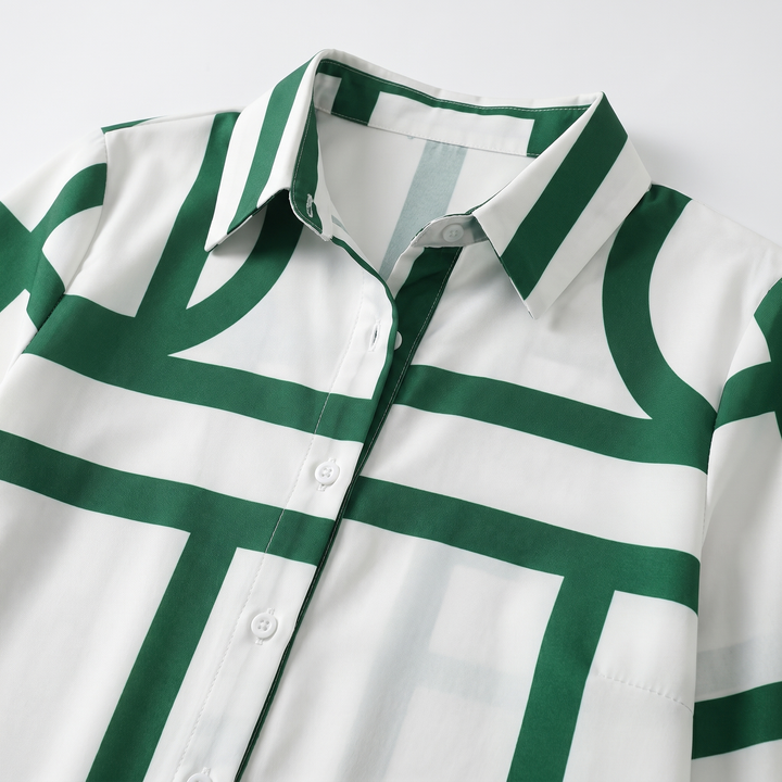 Phoebe | Midi Dress – Classic Shirt Collar with Button-Down Front