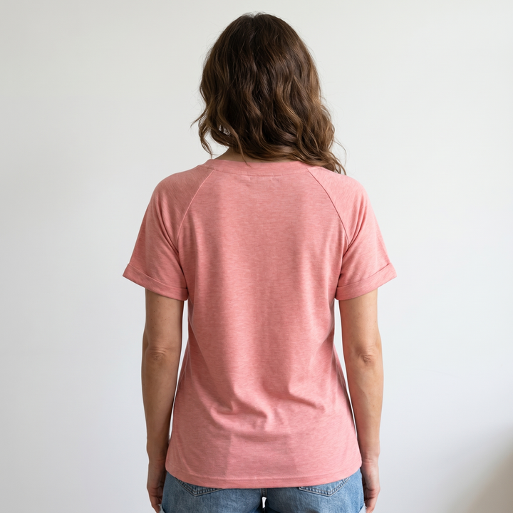 Iris | V-Neck Ruched Top with Elastic Band