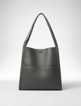 Evelisse timeless leather tote bag in grey