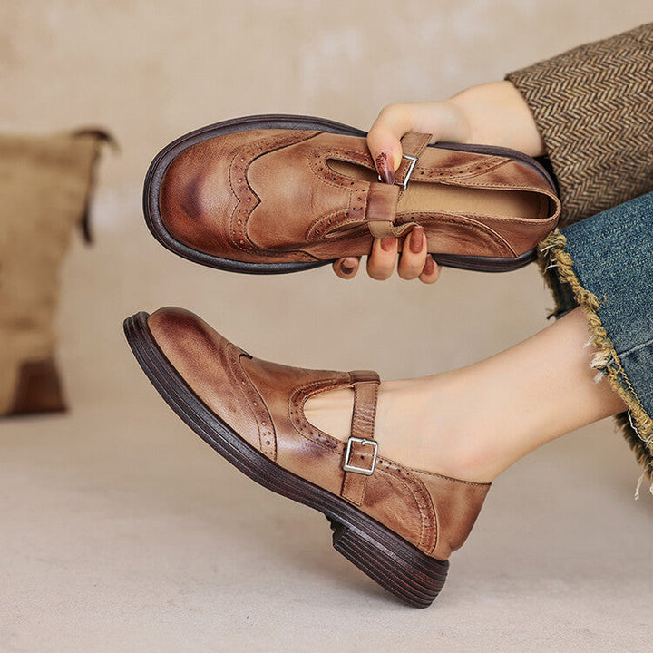 Ella | Leather Mary Jane Brogues