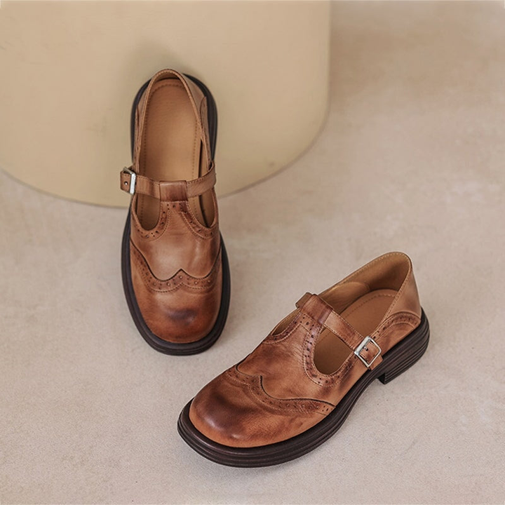 Ella | Leather Mary Jane Brogues