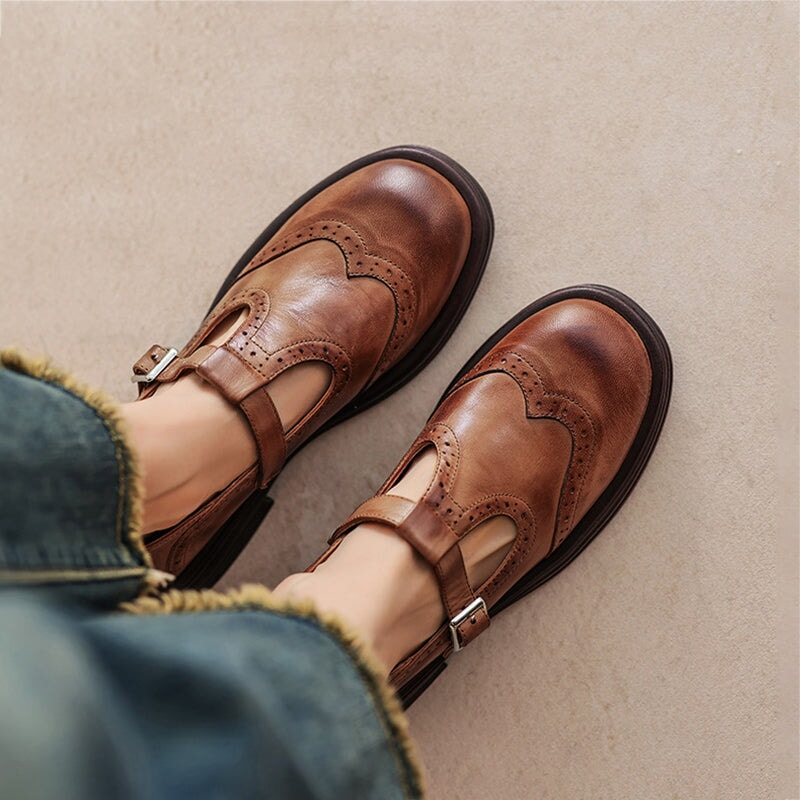 Ella | Leather Mary Jane Brogues
