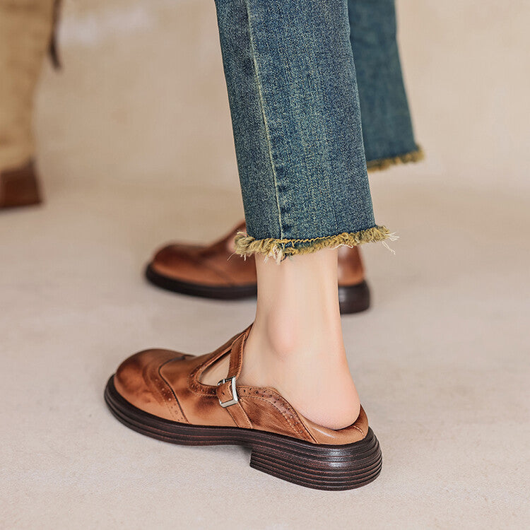 Ella | Leather Mary Jane Brogues