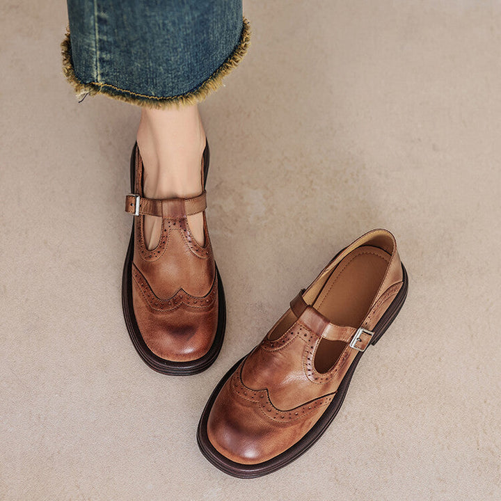 Ella | Leather Mary Jane Brogues