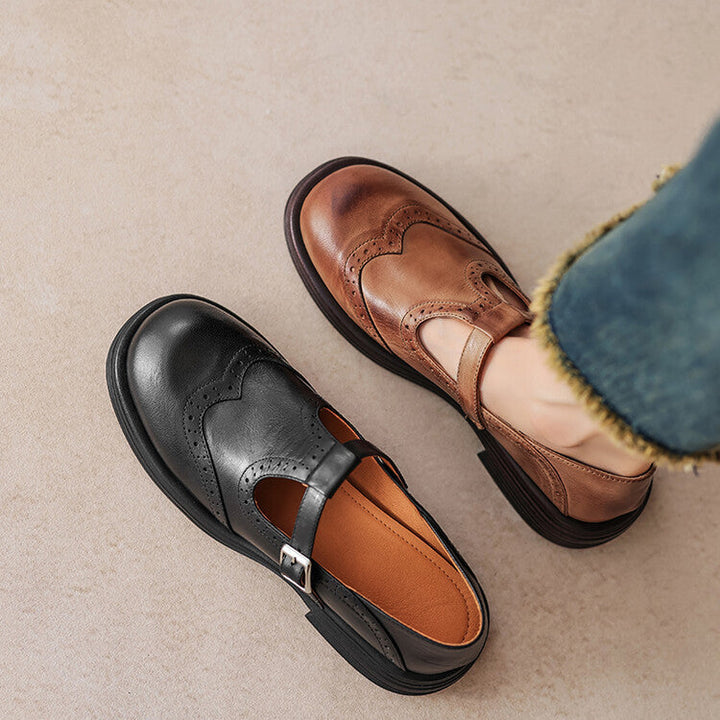 Ella | Leather Mary Jane Brogues