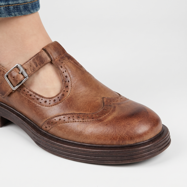 Ella | Leather Mary Jane Brogues