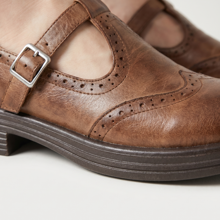 Ella | Leather Mary Jane Brogues