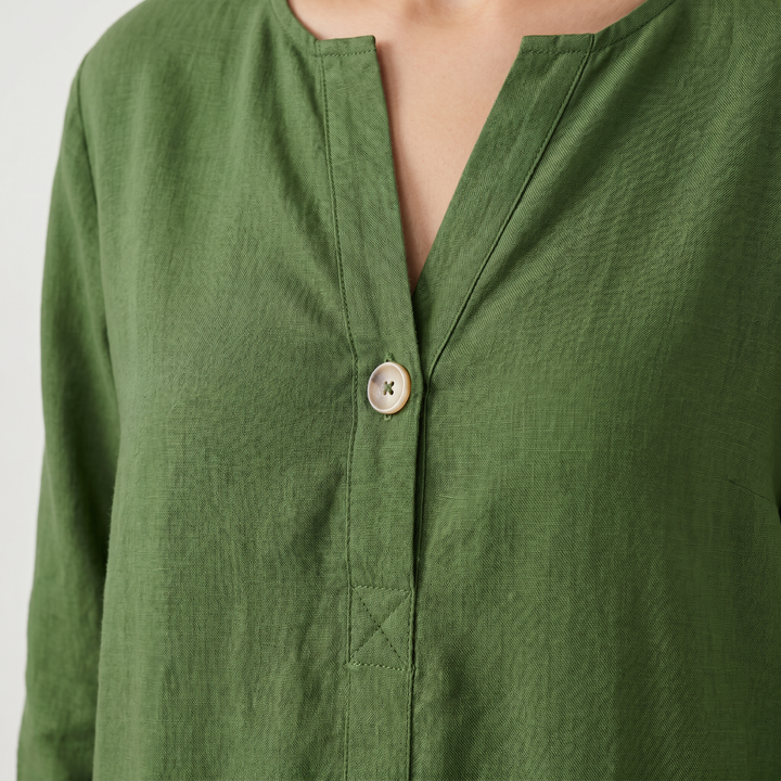 Nora | Linen V-Neck Casual Blouse