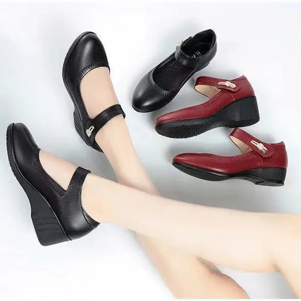 Amelia | Mary Jane Comfort Wedge Heels