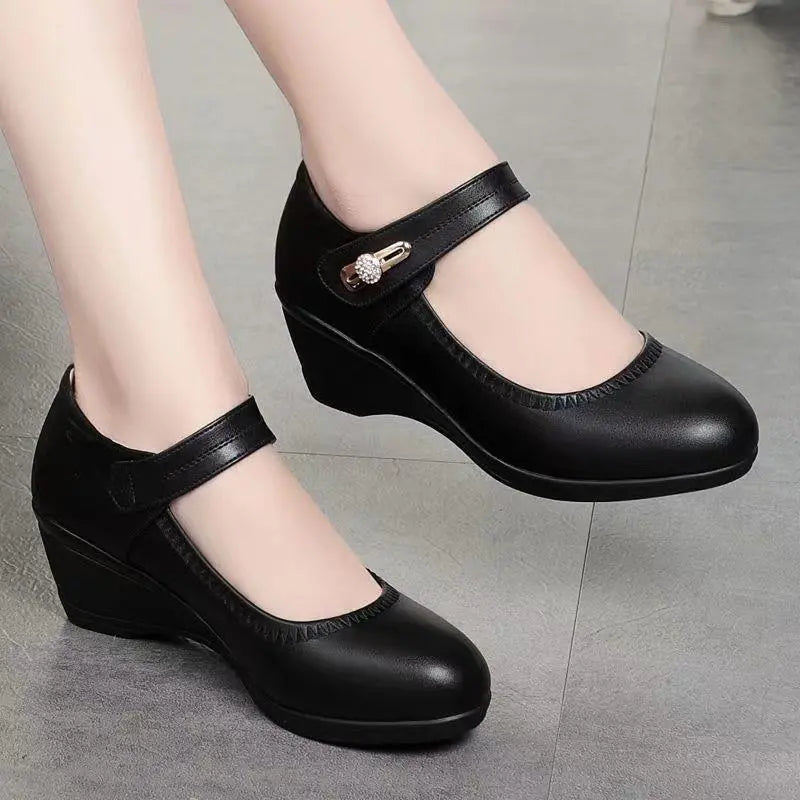Amelia | Mary Jane Comfort Wedge Heels