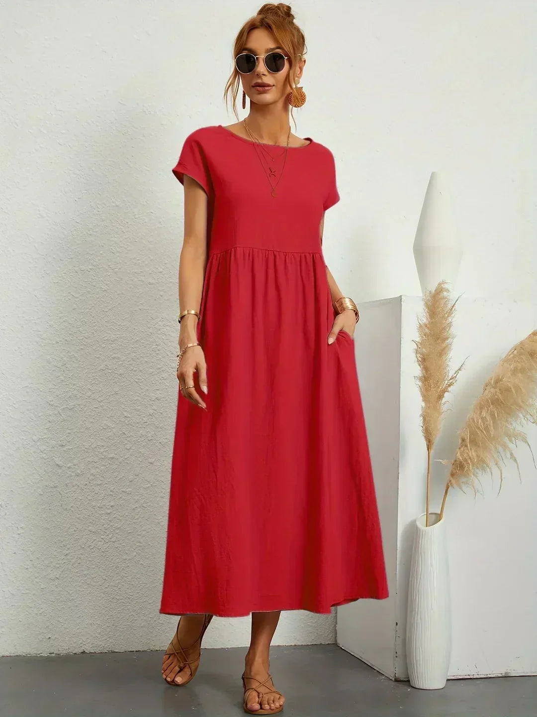 Ursina™ | Fluid Midi Dress