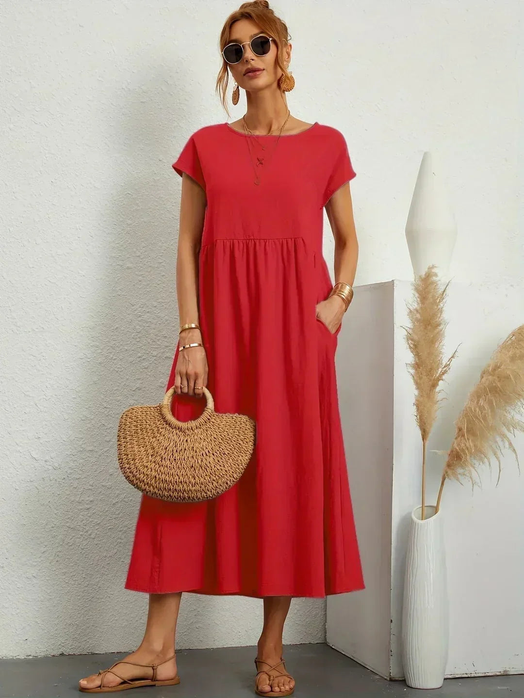 Ursina™ | Fluid Midi Dress