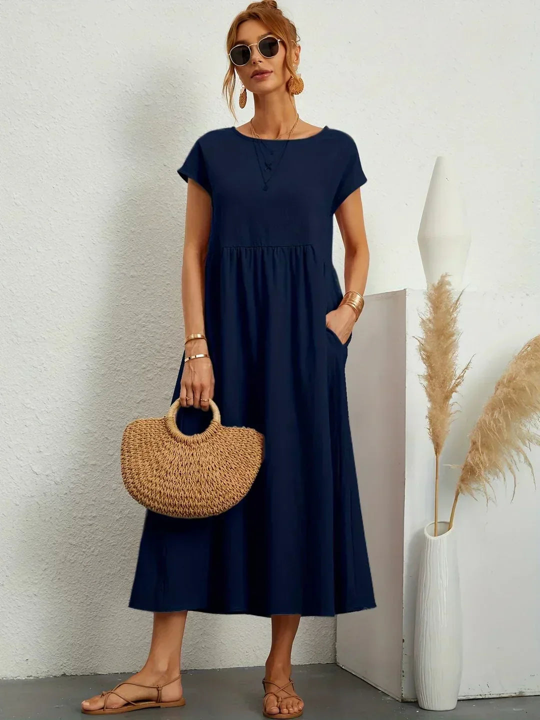 Ursina™ | Fluid Midi Dress