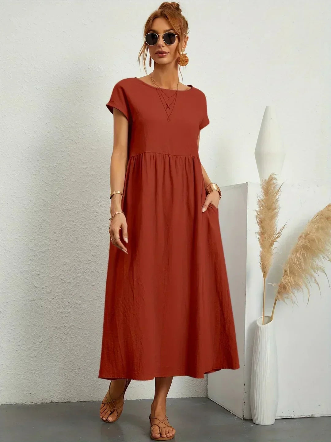 Ursina™ | Fluid Midi Dress