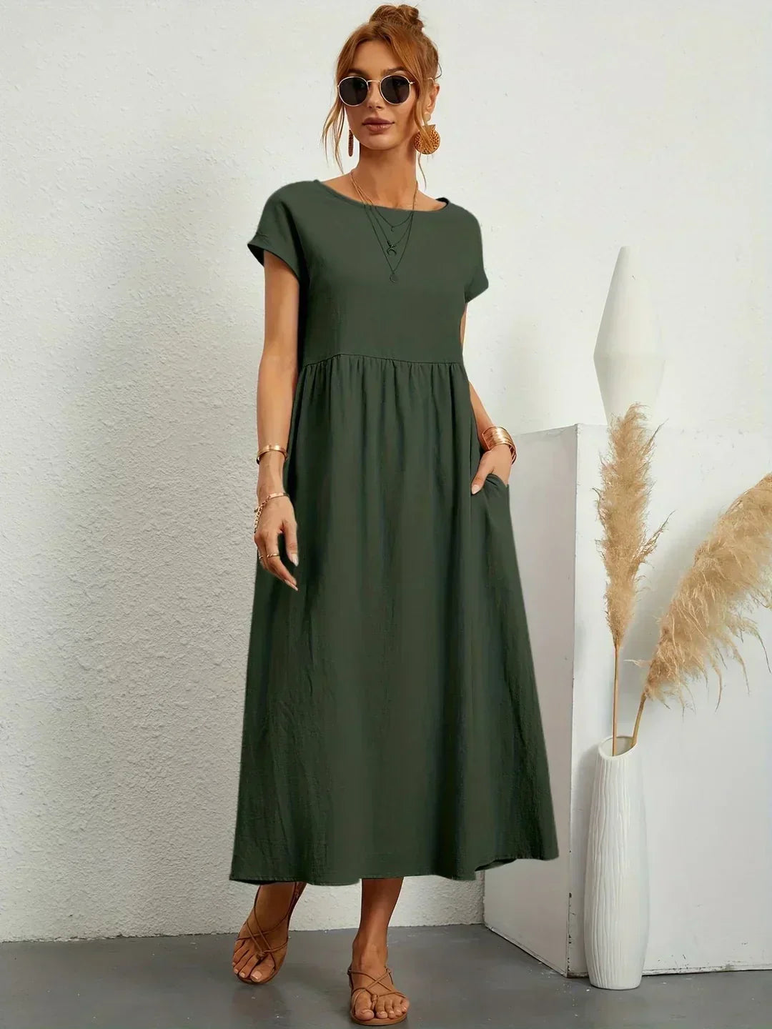 Ursina™ | Fluid Midi Dress
