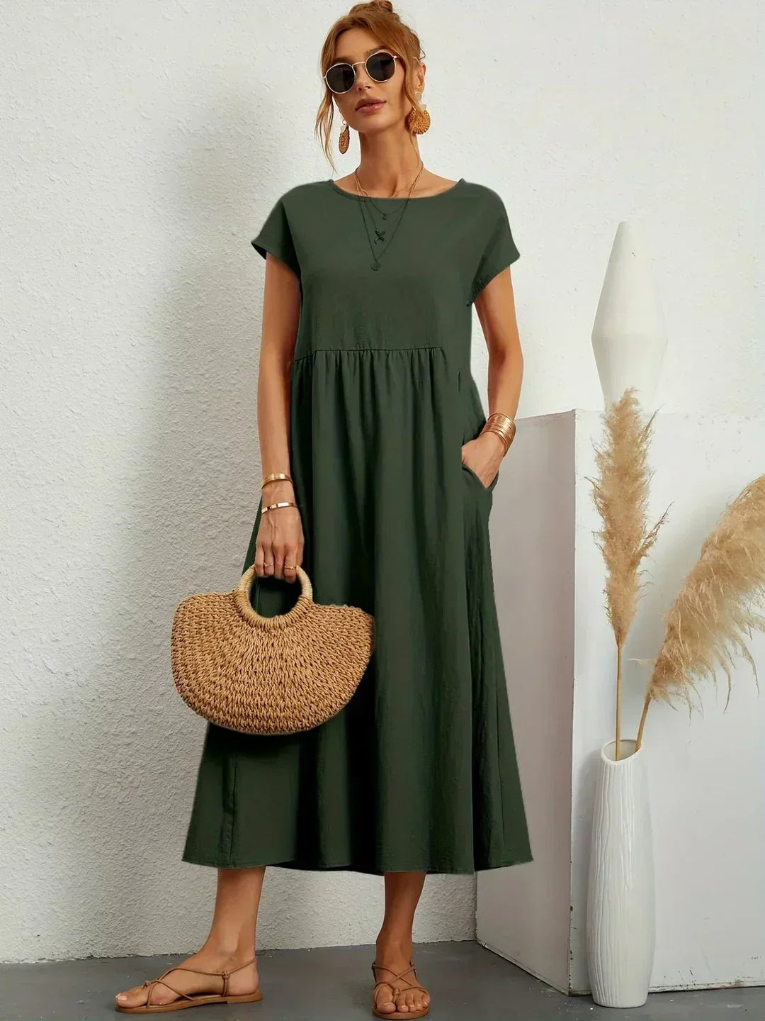 Ursina™ | Fluid Midi Dress