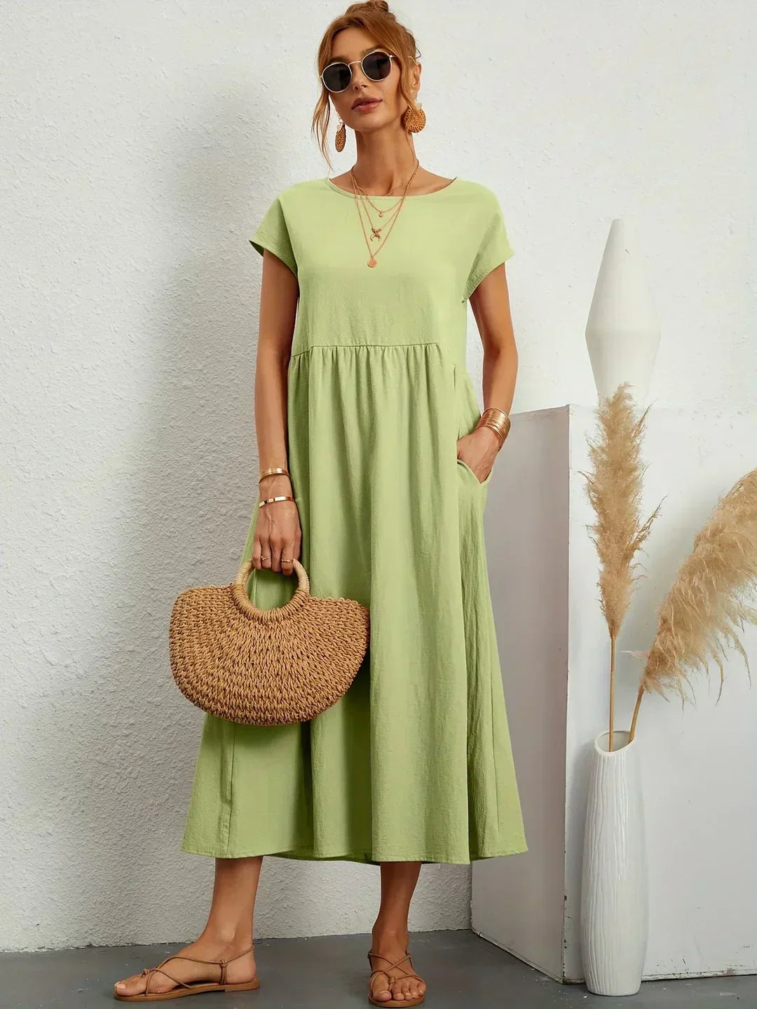 Ursina™ | Fluid Midi Dress