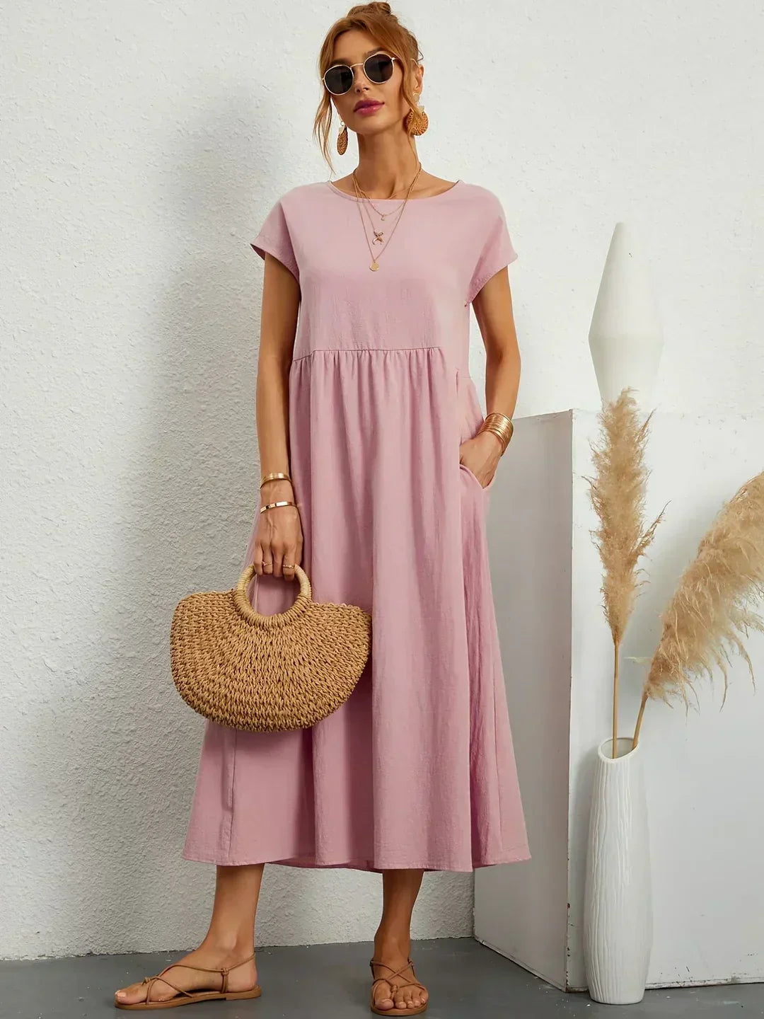 Ursina™ | Fluid Midi Dress