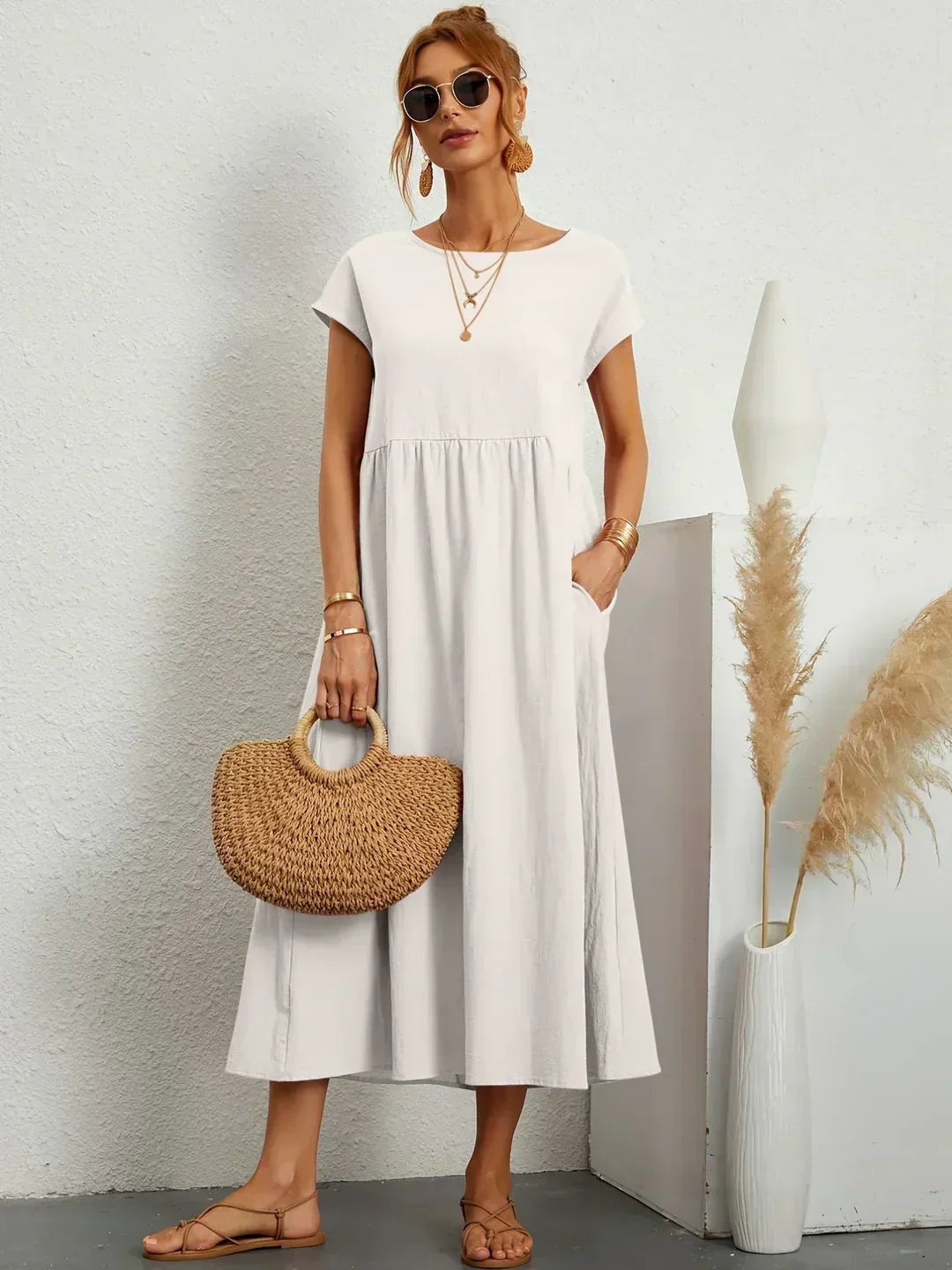 Ursina™ | Fluid Midi Dress