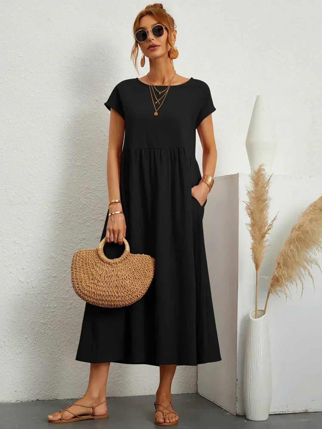 Ursina™ | Fluid Midi Dress