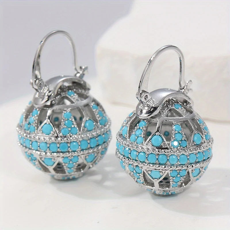 Gilded Turquoise Mandala Earrings