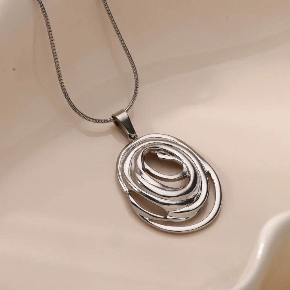 Oval Pendant Necklace