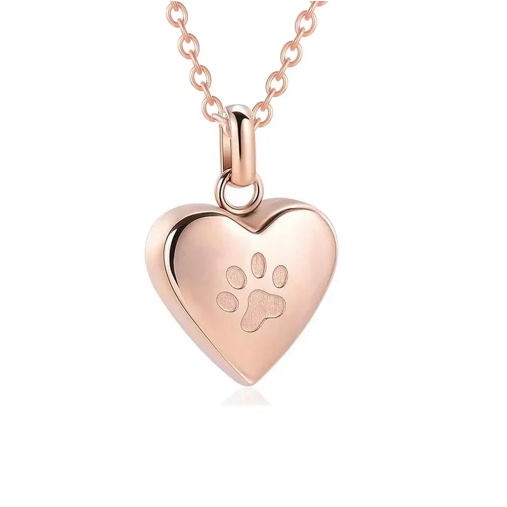 Paw Heart Ashes Necklace