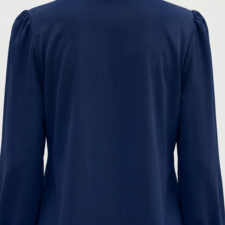 Amelia | Blouse with Round Neckline and Puff Sleeves