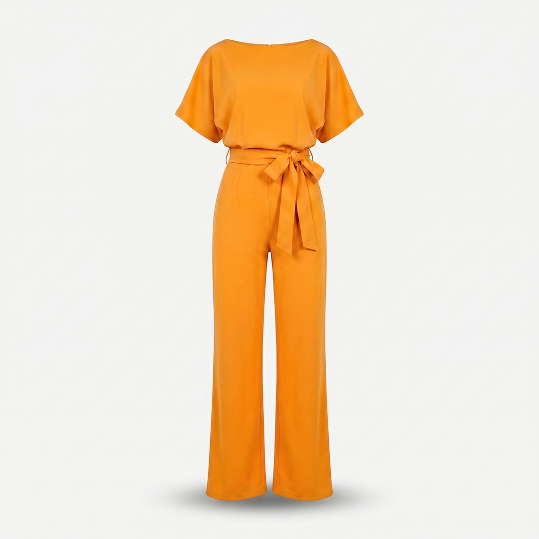 Zara | Satin Set – Wide-Leg with Dolman Sleeves, Waist Belt