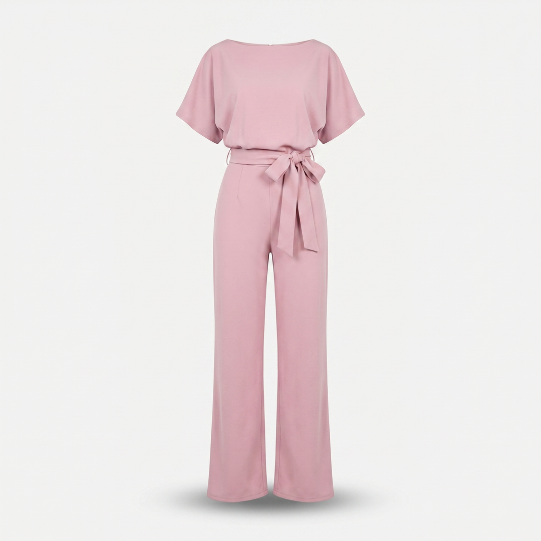 Zara | Satin Set – Wide-Leg with Dolman Sleeves, Waist Belt