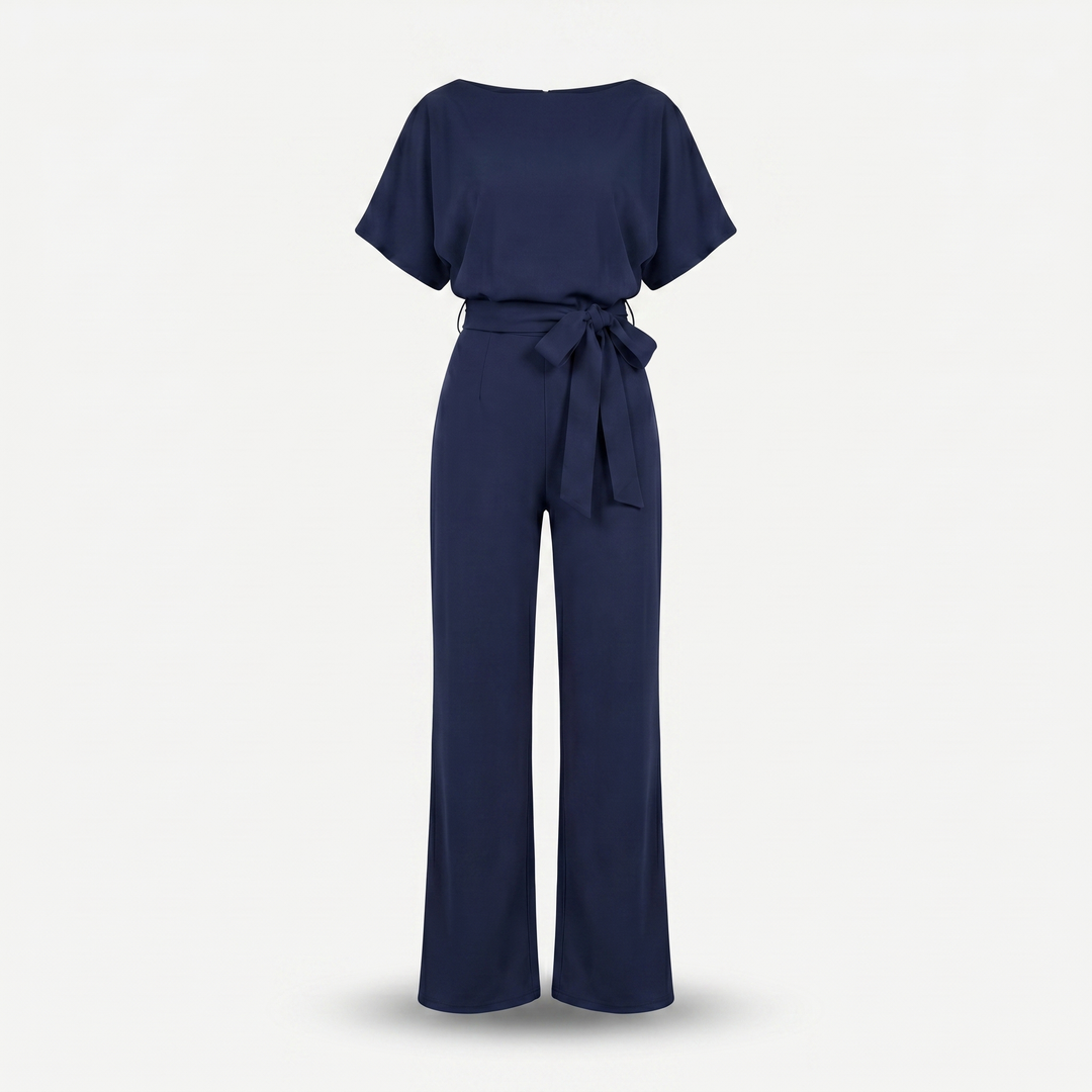 Zara | Satin Set – Wide-Leg with Dolman Sleeves, Waist Belt