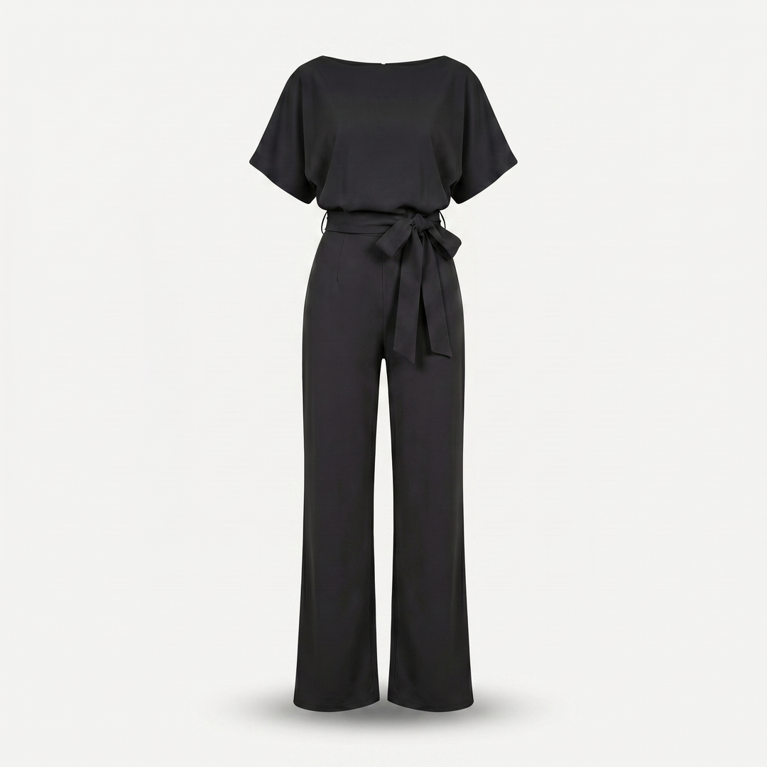 Zara | Satin Set – Wide-Leg with Dolman Sleeves, Waist Belt