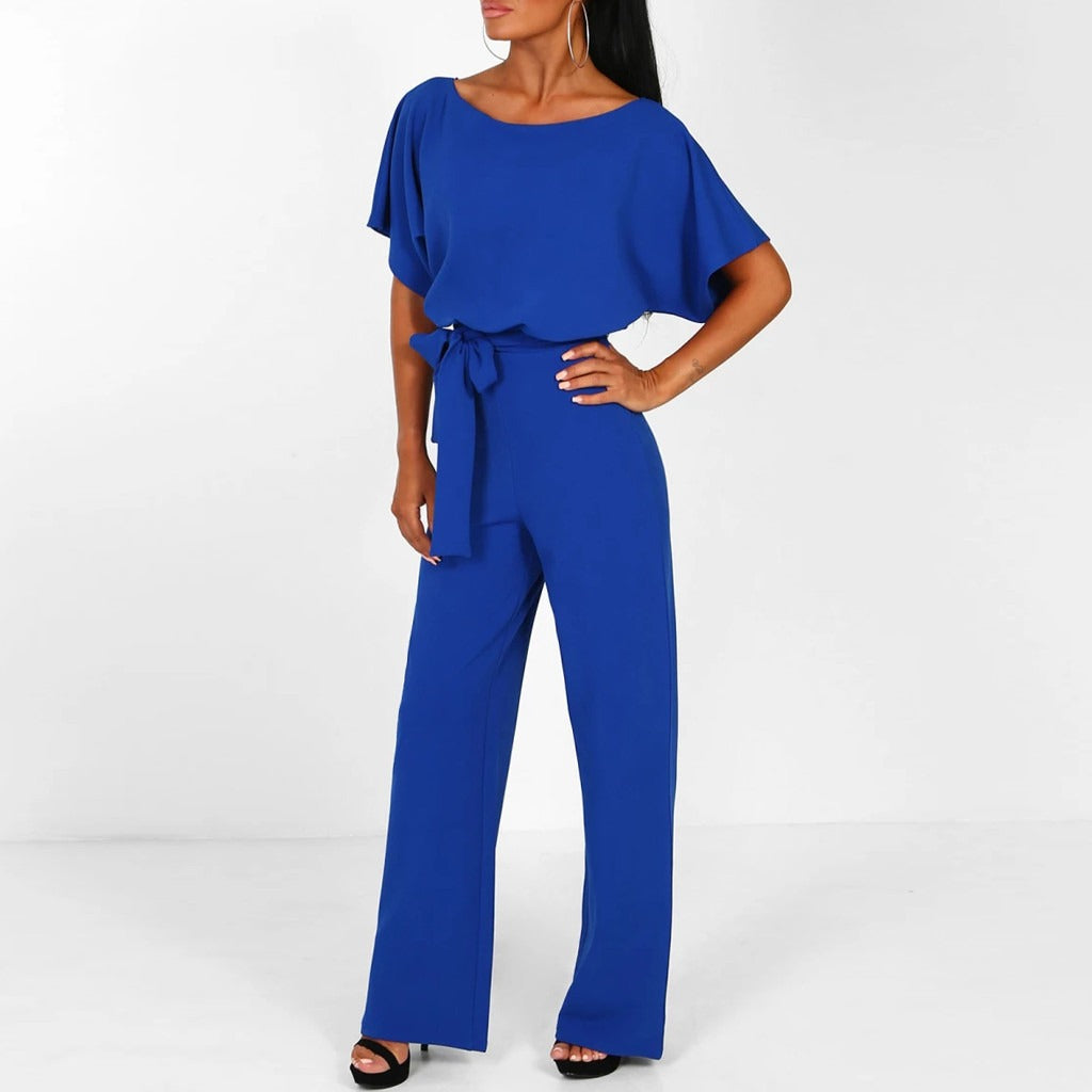 Zara | Satin Set – Wide-Leg with Dolman Sleeves, Waist Belt