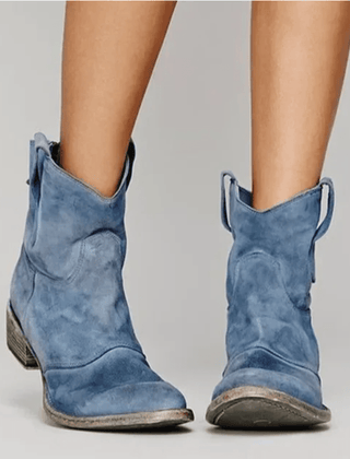 Dianna supportive suede ankle boots in blue