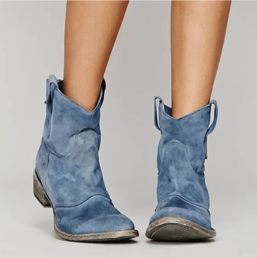 Dianna supportive suede ankle boots in blue